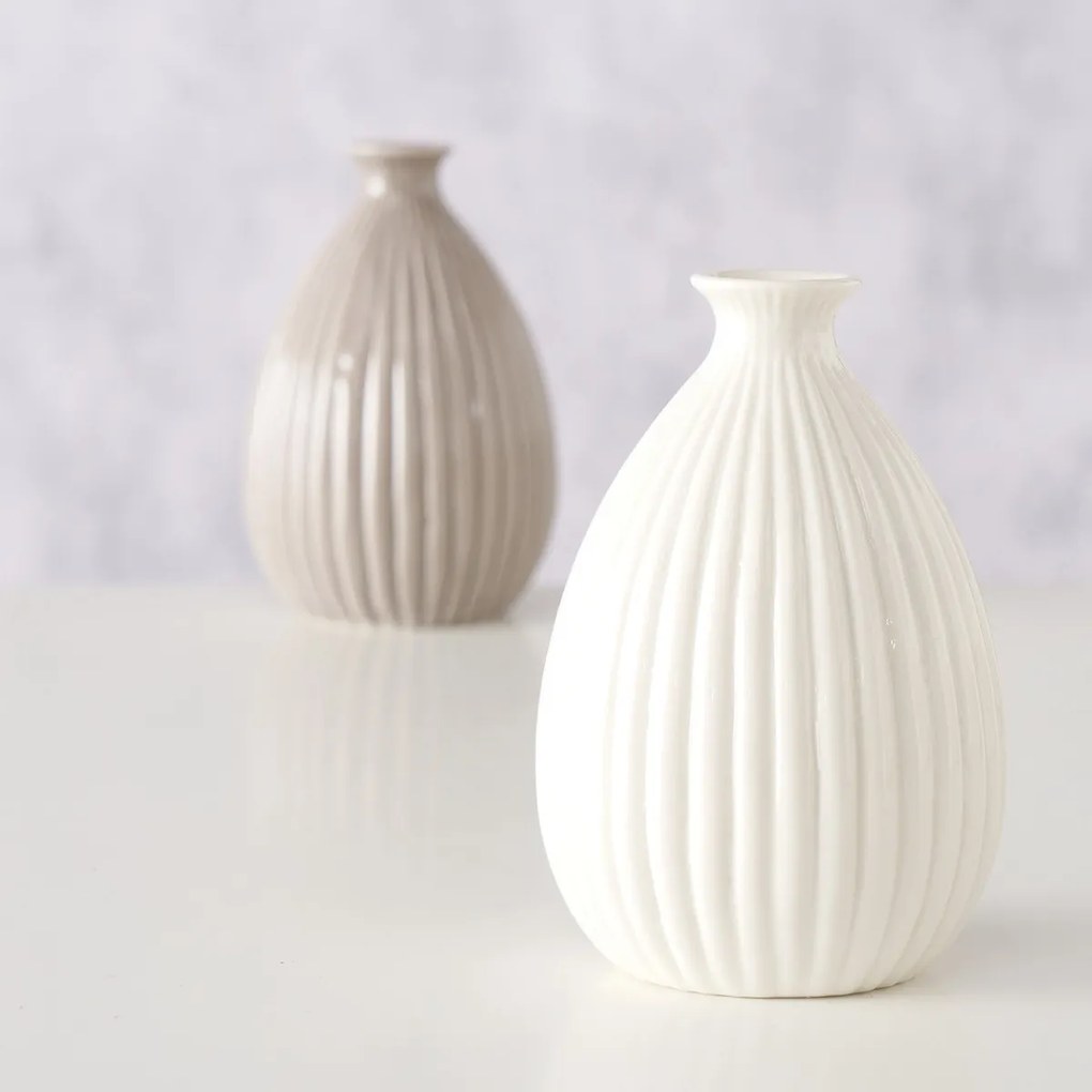 Wazon ozdobny Pilar, porcelanowy, 15 cm