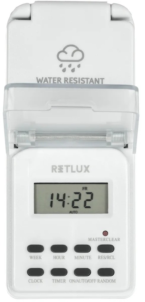 Retlux RST 15DOUT Cyfrowy wyłącznik czasowy wodoodporny, 16 programów