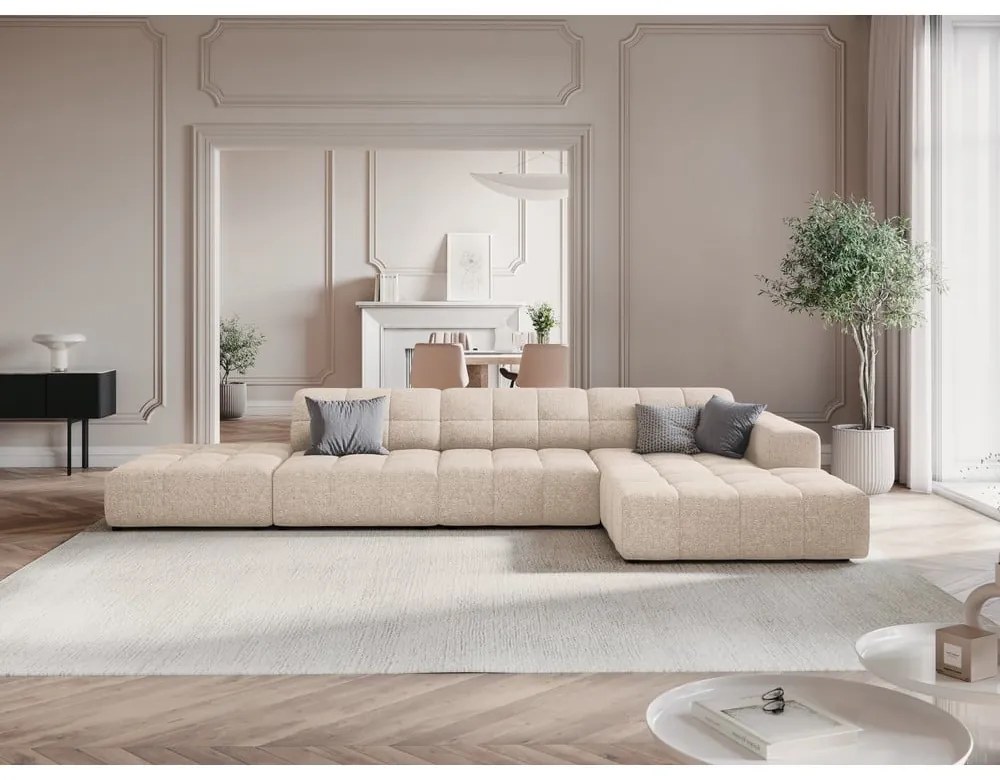 Beżowy narożnik (prawostronny) Chicago – Cosmopolitan Design