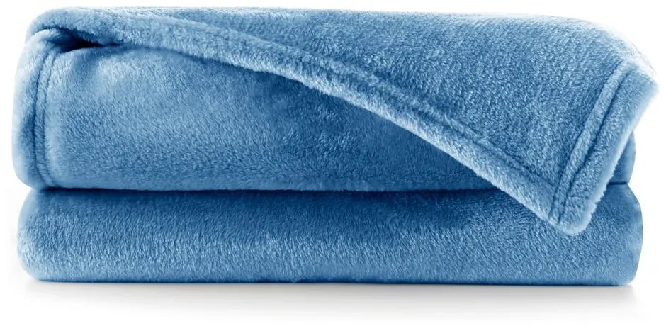 Niebieska koc DecoKing Mic, 70x150 cm