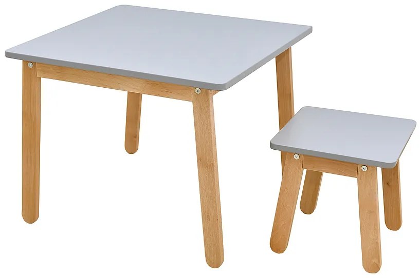 Szare dziecięce krzesełko WOODY GREY