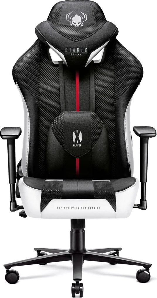 Fotel gamingowy Diablo X-Player 2.0 Normal Size czarno-biały