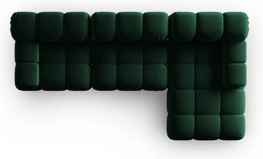 Zielona aksamitna sofa 285 cm Bellis – Micadoni Home