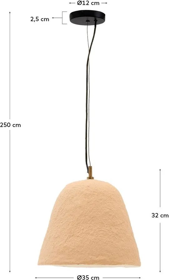 Beżowa lampa sufitowa ø 35 cm Lisora – Kave Home