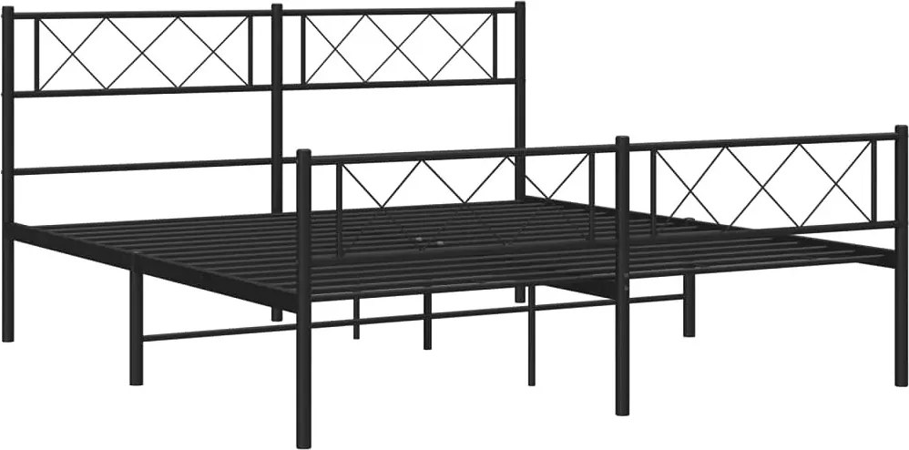 Czarne metalowe łóżko industrialne 120x200cm B2-S75