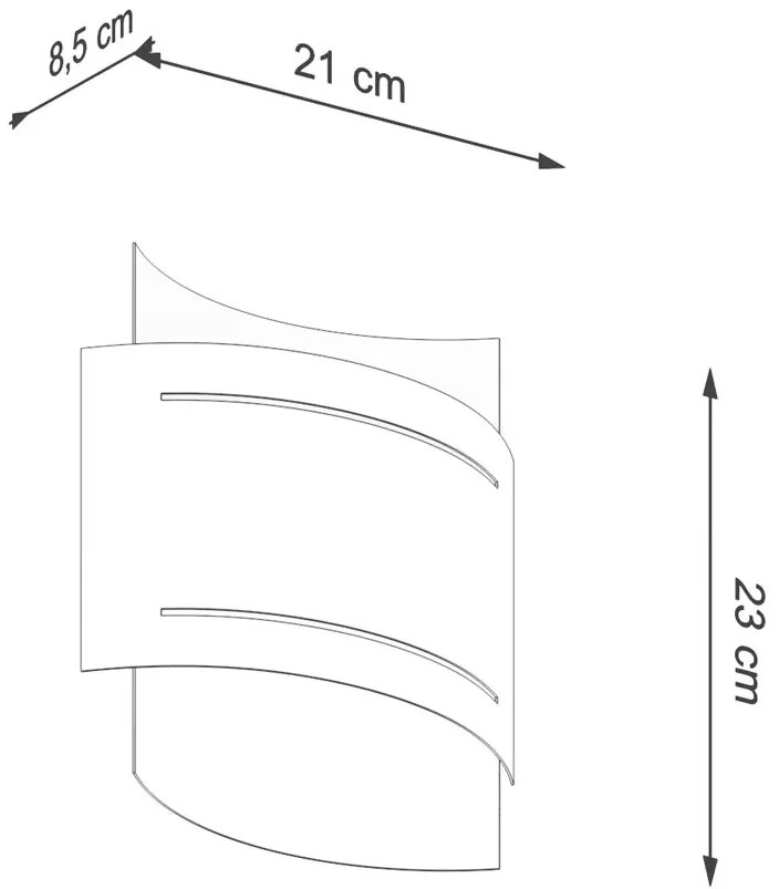 Biały minimalistyczny kinkiet - S173-Pertis