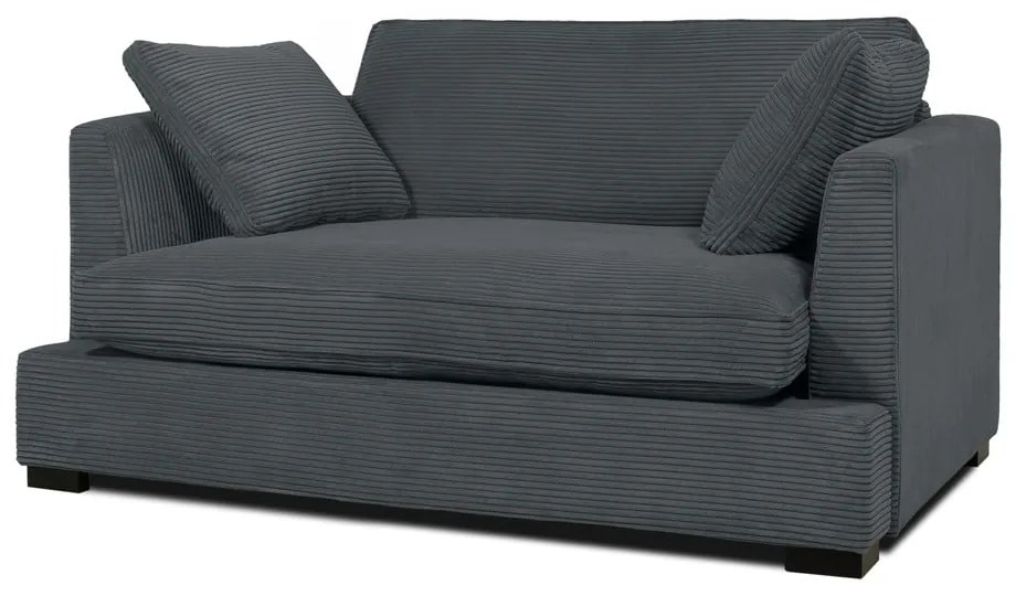 Szara sztruksowa sofa 132 cm Mobby – Scandic