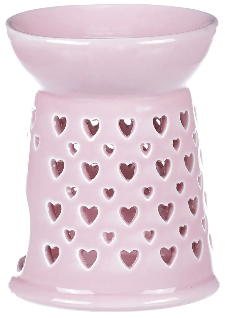 Porcelanowa lampa zapachowa Pink, 11 x 11 x 14 cm