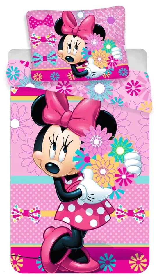 Bawełniana pościel dziecięca jednoosobowa 140x200 cm Minnie – Jerry Fabrics