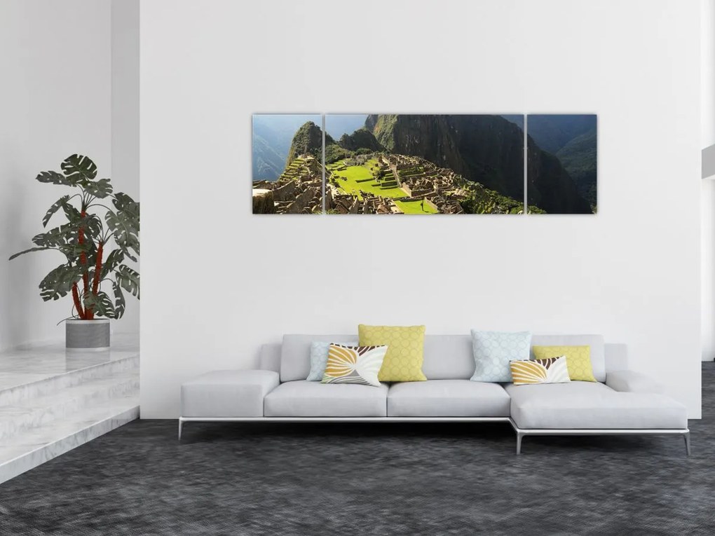 Obraz - Lamy na Machu Picchu (170x50 cm)
