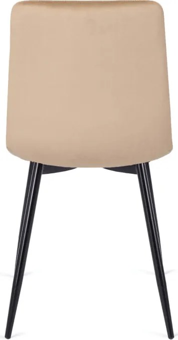 Zestaw Stół Okrągły Rozkładany HARRY 102-142 cm Dąb Artisan/Czarny i 6 Krzeseł Tapicerowanych PERU Beżowych Nowoczesnych