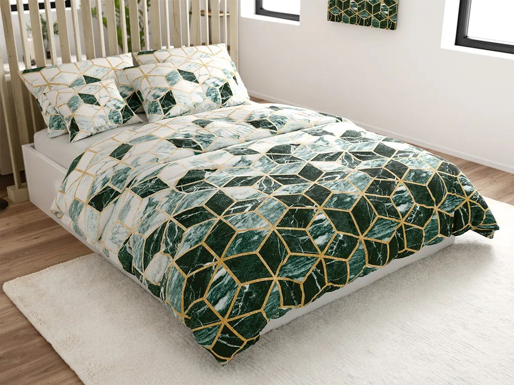 PrzytulneMieszkanie.pl PrzytulneMieszkanie.pl Pościel z mikrofibry ATHENA zielone Rozmiar pościeli: 2 szt 70 x 90 cm | 200 x 220 cm