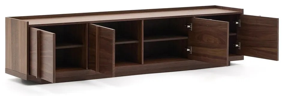 Brązowa szafka pod TV w dekorze orzecha 200x47x40 cm Onix – Kave Home