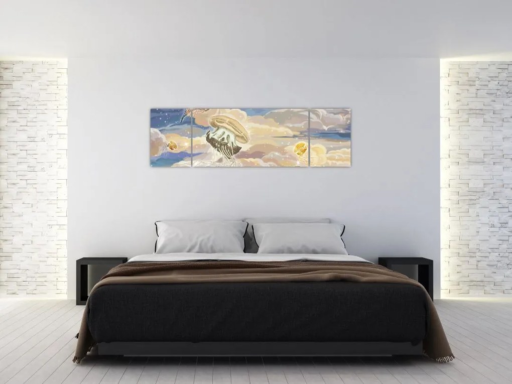 Obraz - Niebiańskie Meduzy (170x50 cm)