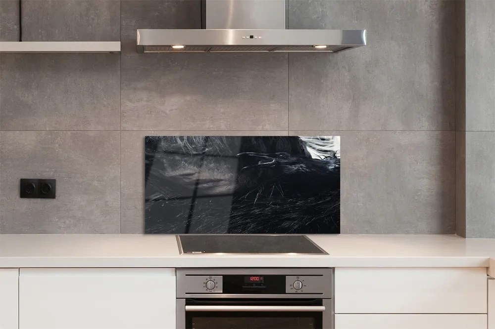 Szkło do Kuchni na Ścianę Tajemniczy Cień Postaci