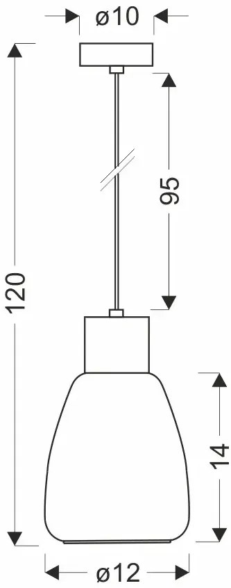 Nowoczesna lampa wisząca z bursztynowym kloszem D202 W8-L66