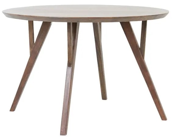 Brązowy okrągły stół z blatem z drewna akacjowego ø 140 cm Quenza – Light & Living