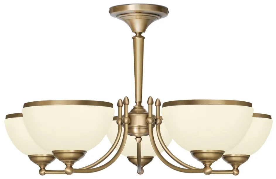 Stylowy złoty żyrandol z kloszami z ramką YR-S5AKE