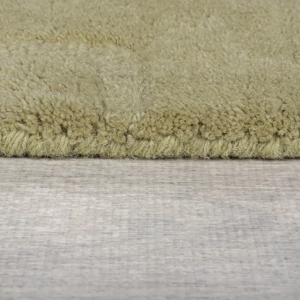 Wełniany dywan tkany ręcznie w kolorze khaki 120x170 cm Mesmerise Sage – Flair Rugs