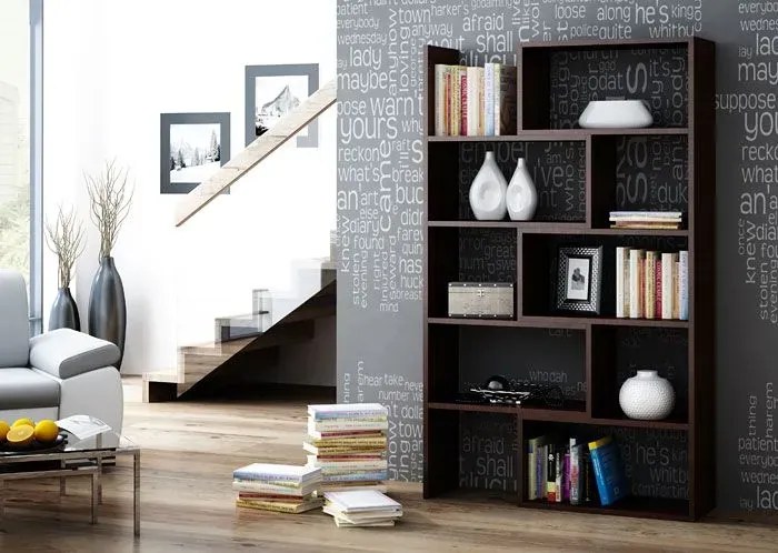 Narożny modułowy regał otwarty wenge E2-S20