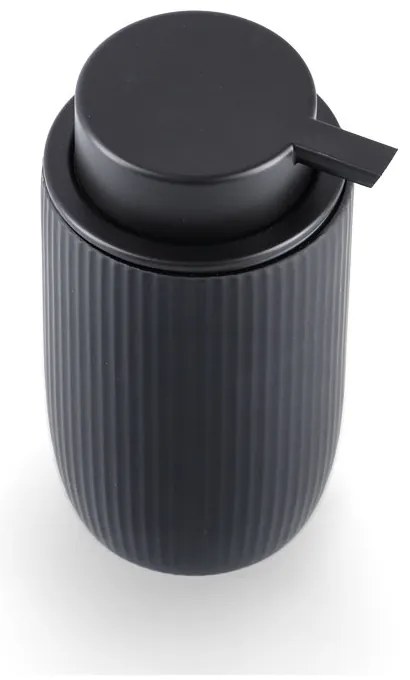 Ceramiczny prążkowany dozownik na mydło, Ø 7,7 cm