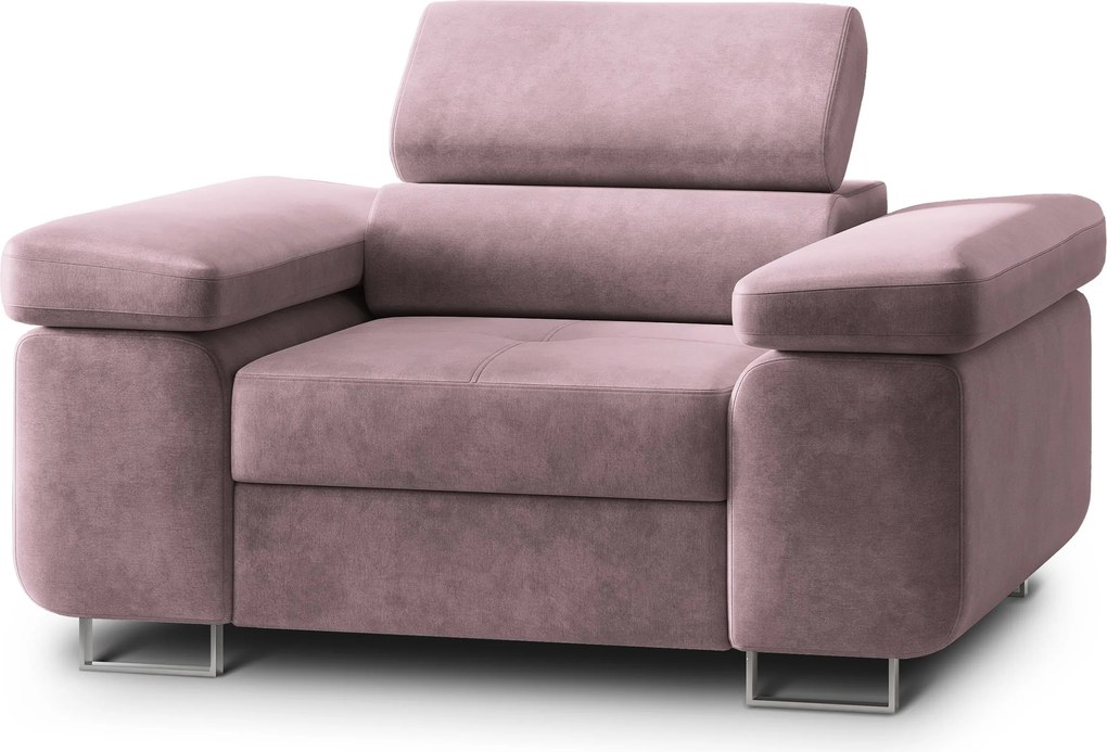 Fotel CALVO do Salonu WYGODNY, Styl nowoczesny, Wrzosowy
