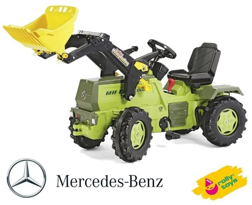 Rolly toys traktor na pedały z biegami mercedes benz łyżka 3-8 lat