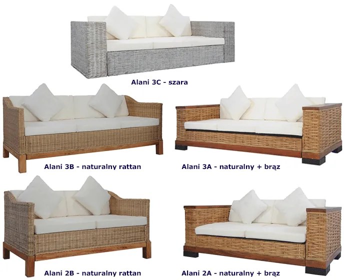 Sofa  trzyosobowa szaraP4-P86