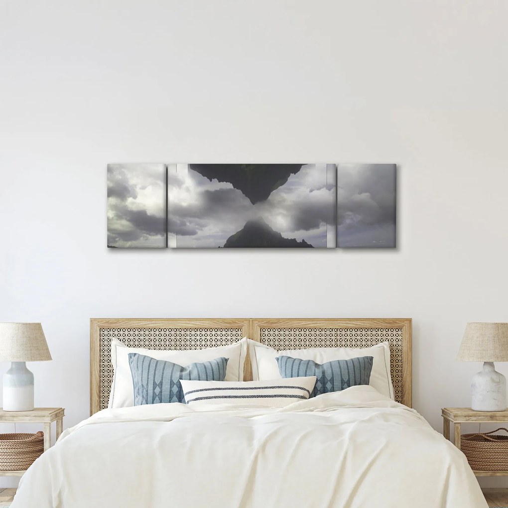 Obraz - Góry na Islandii, geometryczny kolaż (170x50 cm)