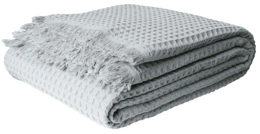 Miętowa bawełniana narzuta 140x200 cm Waffle – Mijolnir