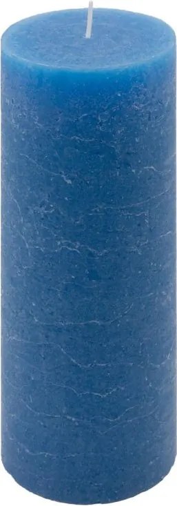 Zestaw świec rustykalnych, 20 cm, Ø 7,5 cm, niebieski, 4 szt