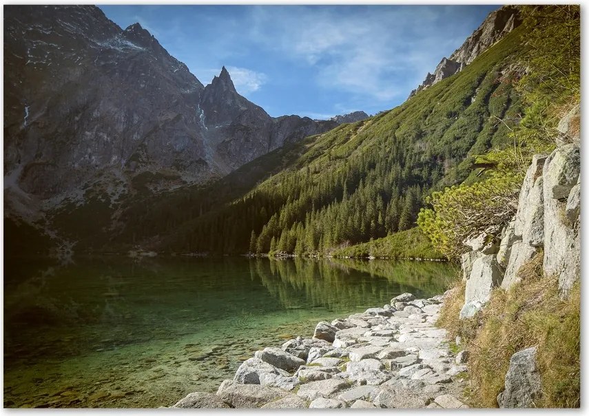 Foto obraz szklany Morskie oko Tatry