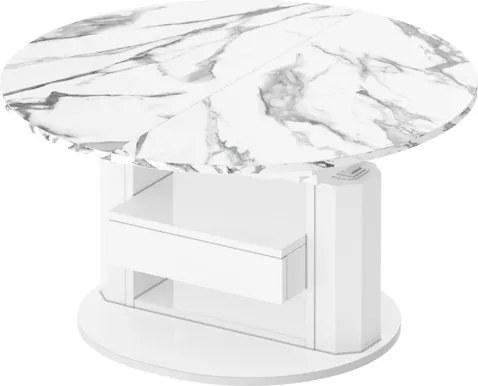 Regulowany ławostół z szufladą Primo Max imitacja marmuru połysk