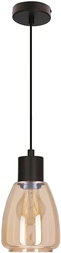 Nowoczesna lampa wisząca z bursztynowym kloszem D202 W8-L66