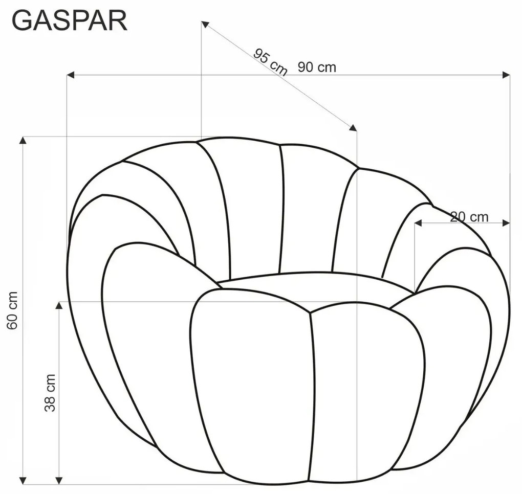 Fotel GASPAR 2 beżowy HALMAR