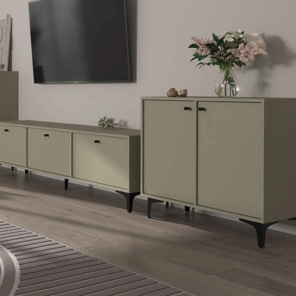 Komoda TORINO 84 cm do Salonu Sypialni Odcienie zieleni