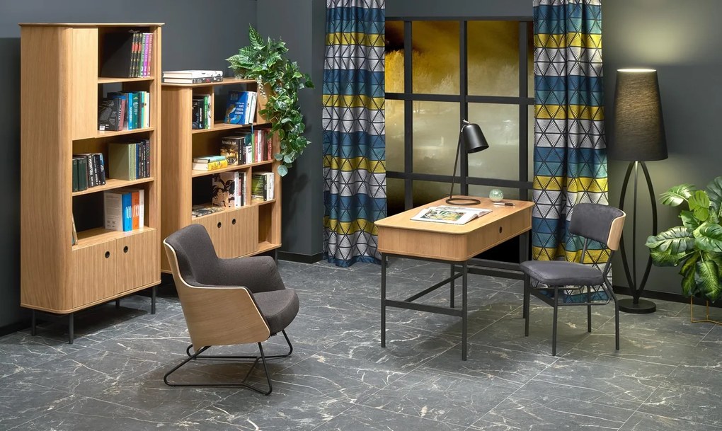 Regał z szafką w stylu retro Smart REG-1
