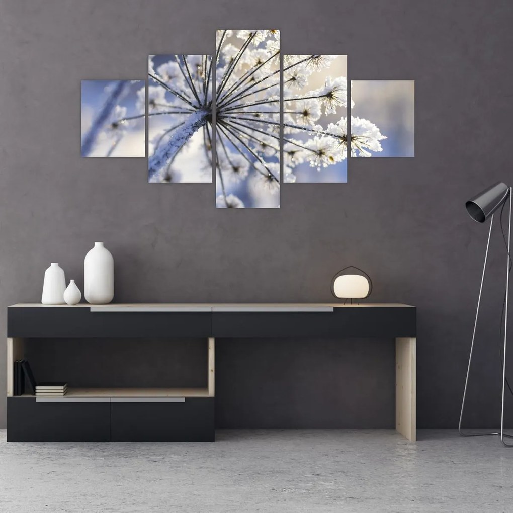 Obraz - Zamarznięty kwiat (125x70 cm)