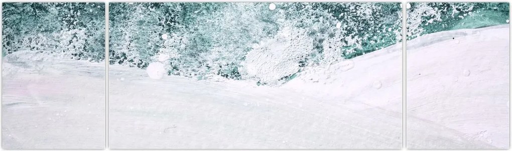 Obraz - Turkusowa abstrakcja (170x50 cm)