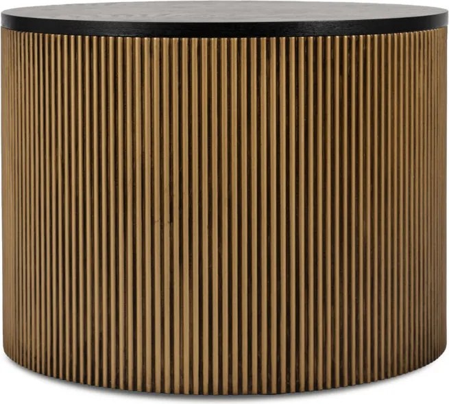 Stolik Kawowy MIRACLE 60 cm Czarny/Złoty Nowoczesny Loft