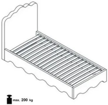 Łóżko tapicerowane ORSO 90x200 beżowe HALMAR
