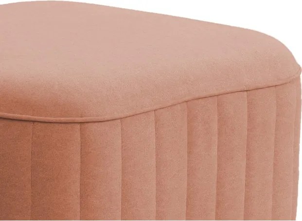 Pufa LAREN w kolorze pudrowy róż w tkaninie CASTEL 55