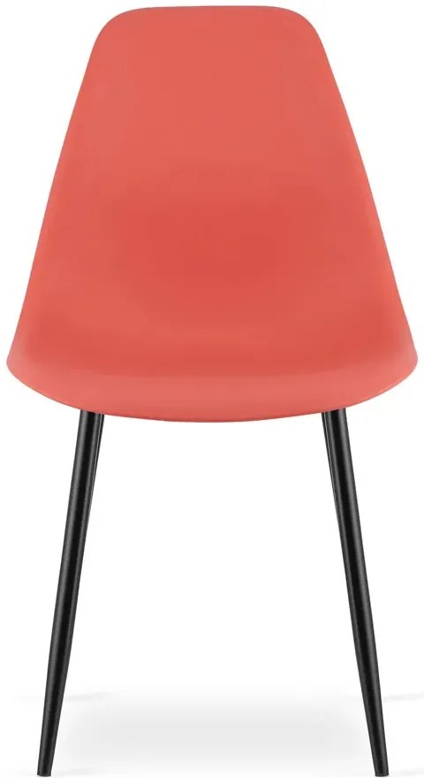 Czerwone nowoczesne krzesło na czarnych nogach cynober B3-Z56