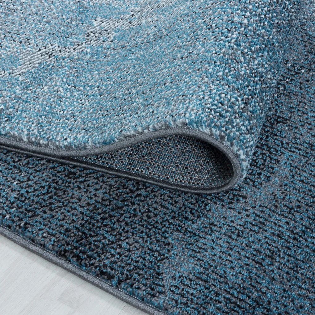 Dywan nowoczesny Ottawa fale niebiesko-szare 80 cm x 250 cm