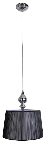 Czarna lampa wisząca z nitkowym abażurem - 24X połysk V160 F3-H10