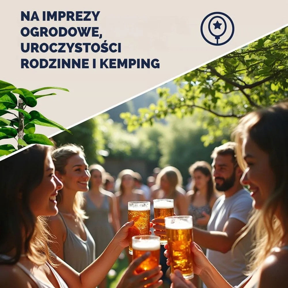 Zestaw piwny PRAKTIK z oparciami, 170cm, brązowa Jurhan