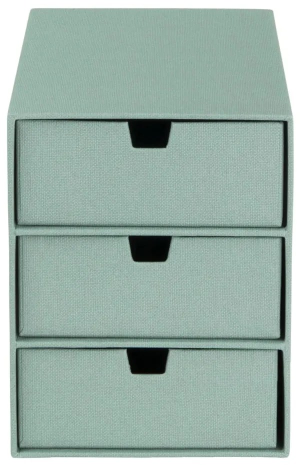 Zielony kartonowy organizer z szufladką Ingrid Canvas Paper Laminate – Bigso