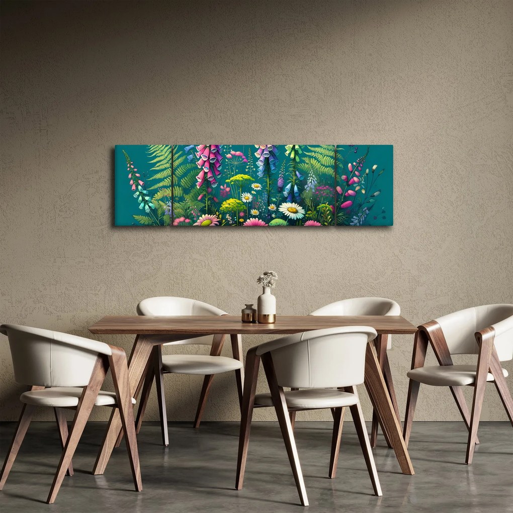 Obraz - Kwiaty łąkowe (170x50 cm)