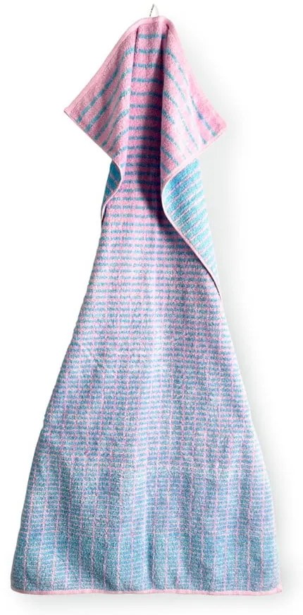 Niebieski/różowy ręcznik z mieszanki bambusa frotte 50x100 cm Nuance – JUNA