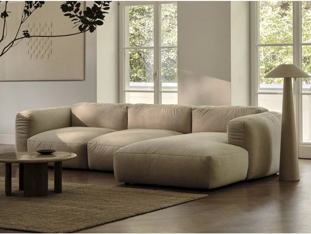 Beżowy narożnik modułowy (lewostronny/w kształcie litery U) Martina – Micadoni Home